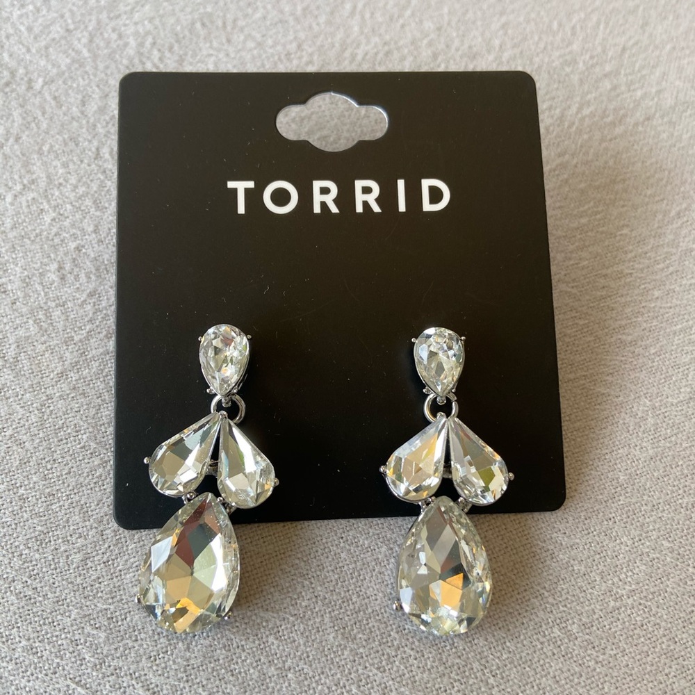 Torrid Crystal Drop Earrings